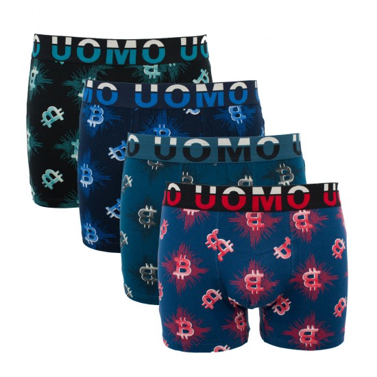 4 Pack Boxer UOMO Bitcoin multicolour  