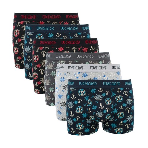 6 Pack Boxer UOMO Nautical multicolour  