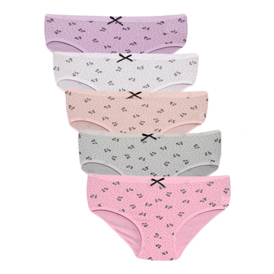 5 Pack βαμβακερά κοριτσίστικα κιλοτάκια πουά multicolour