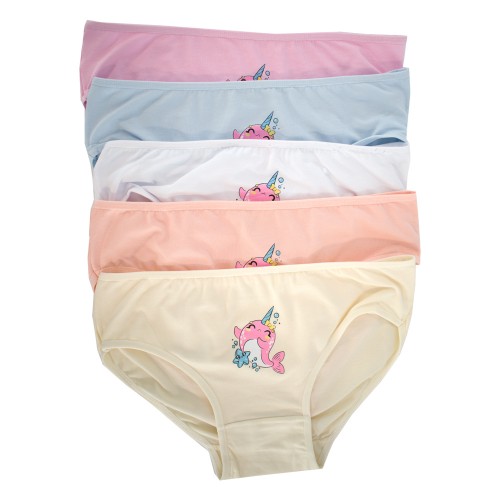 5 Pack βαμβακερά κοριτσίστικα κιλοτάκια dolphin multicolour