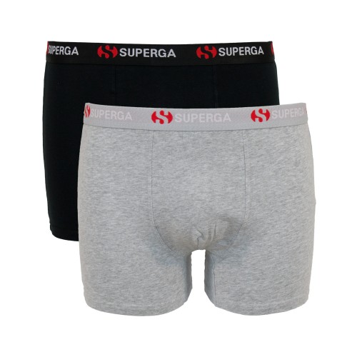 2 PACK Superga Boxer μαύρο-γκρι