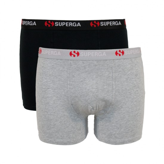 2 PACK Superga Boxer μαύρο-γκρι