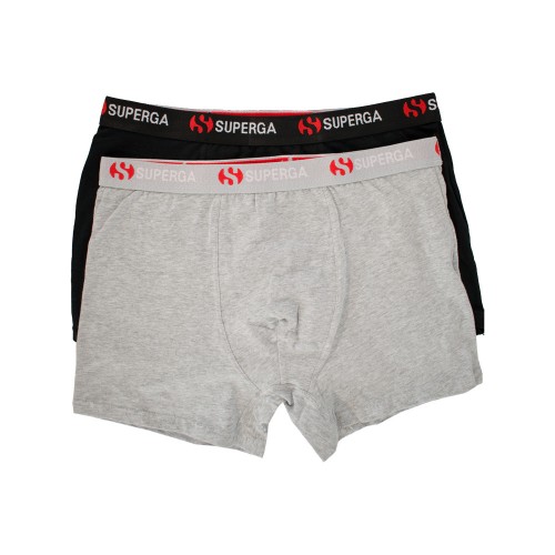 2 PACK Superga Boxer μαύρο-γκρι