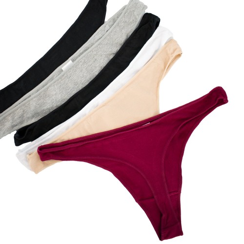 6 Pack βαμβακερά String με απαλές ραφές multicolour