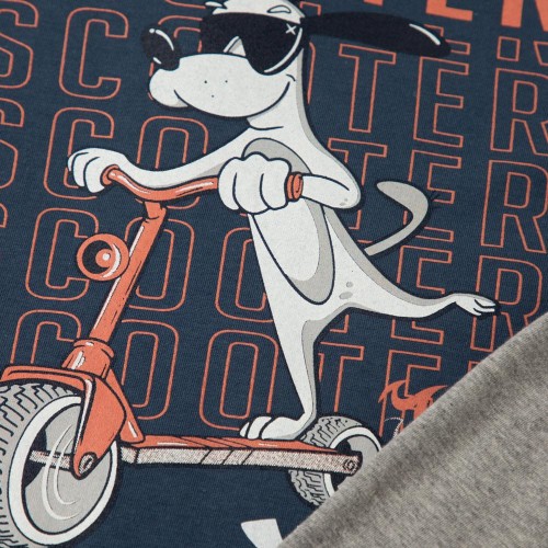 Αγορίστικη πυτζάμα MINERVA Scooter μπλε ραφ (4-10 ετών)