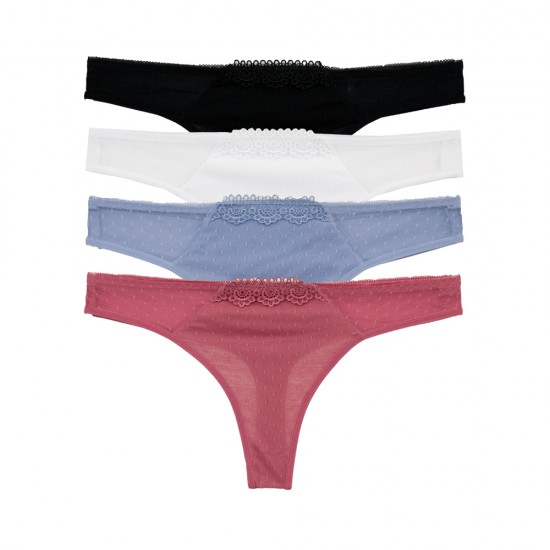 4 Pack Γυναικεία String Minimal Chic multicolour