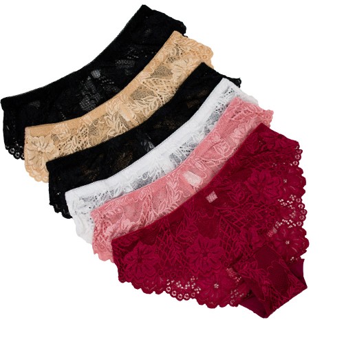 6 PACK δαντελένια σλιπ Chic & Cozy multicolour