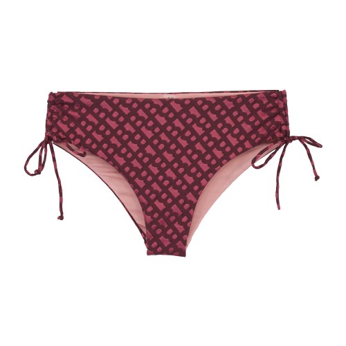 Γυναικείο μαγιό bikini με μπανέλα και ρυθμιζόμενα Cups geometric FlexFit μπορντό