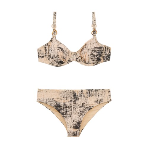 Γυναικείο μαγιό bikini με μπανέλα Glam Cycles nude  