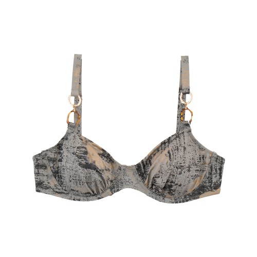 Γυναικείο μαγιό bikini με μπανέλα Glam Cycles γκρί  