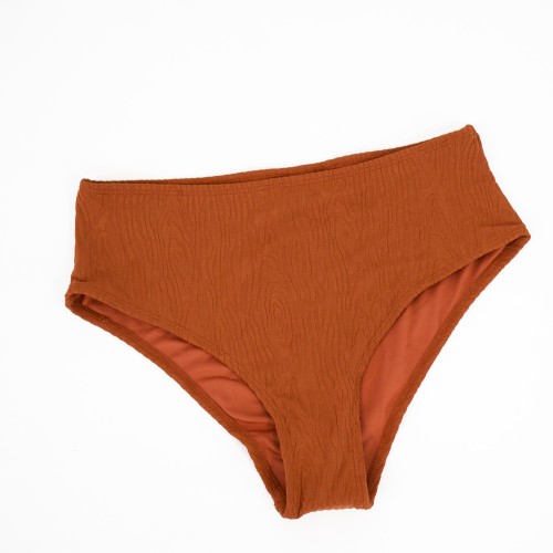 Γυναικείο μαγιό στράπλες Push-Up με μπανέλα Wood Texture Taba