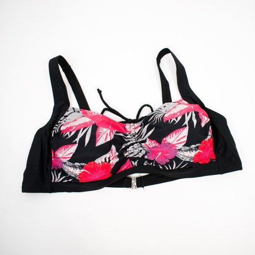 Plus size γυναικείο μαγιό bikini με μπανέλα Tropic Dream μαύρο 