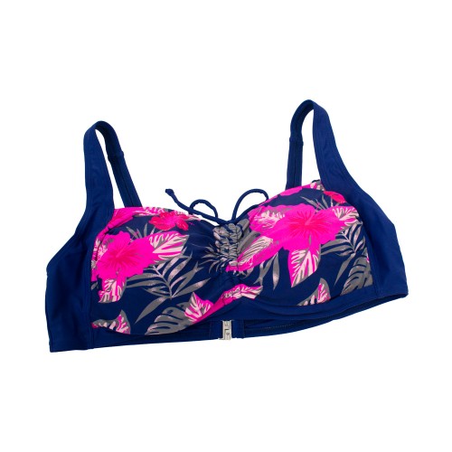 Plus size γυναικείο μαγιό bikini με μπανέλα Tropic Dream μπλε