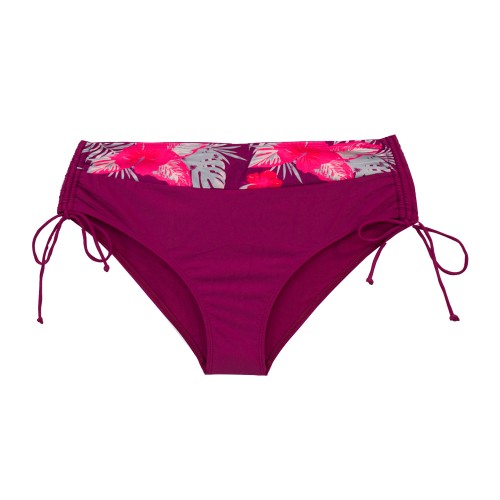Plus size γυναικείο μαγιό bikini με μπανέλα Tropic Dream μπορντό 