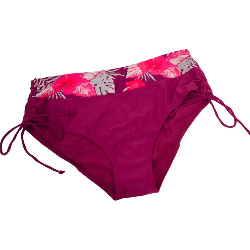 Plus size γυναικείο μαγιό bikini με μπανέλα Tropic Dream μπορντό 