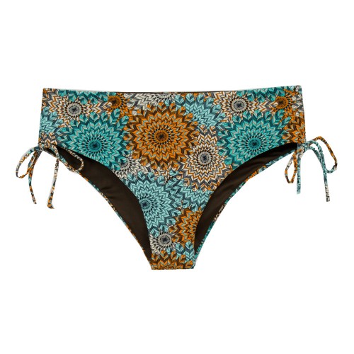 Γυναικείο μαγιό bikini Push Up με μπανέλα Mandala καφέ