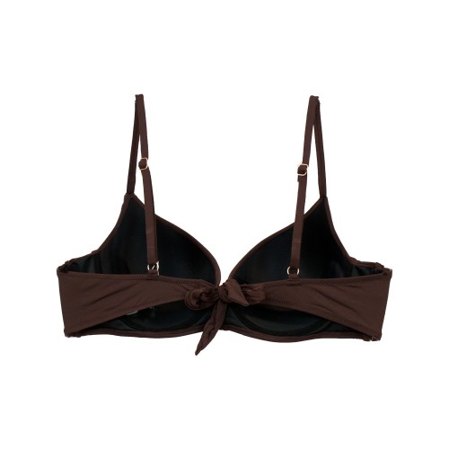 Γυναικείο μαγιό bikini Push Up με μπανέλα Mandala καφέ