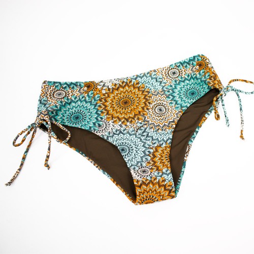 Γυναικείο μαγιό bikini Push Up με μπανέλα Mandala καφέ