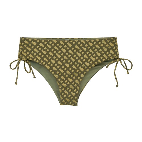 Γυναικείο μαγιό bikini με μπανέλα και ρυθμιζόμενα Cups geometric FlexFit χακί 