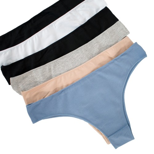 6 Pack βαμβακερά Brazilian slip με απαλές ραφές multicolour   