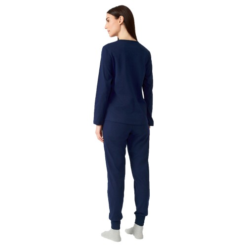 Γυναικεία πυτζάμα MINERVA Cozy μπλε 