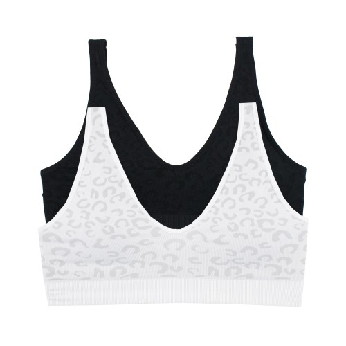 2 Pack Μπουστάκια Animal Print Μαύρο - Λευκό 