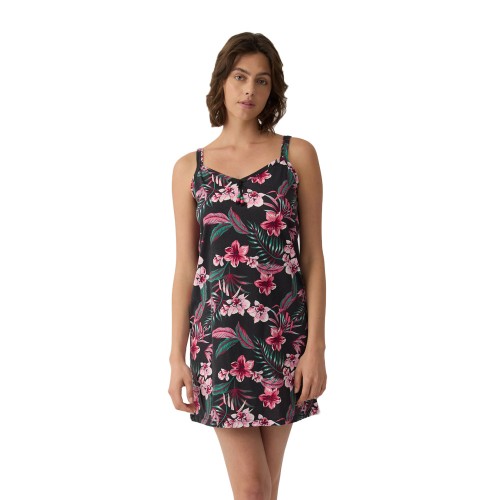 Minerva Γυναικείο βαμβακερό τιραντέ νυχτικό Exotic Floral 