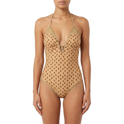 Γυναικείο oλόσωμο μαγιό boho-chic χρυσό