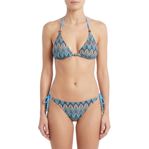 Γυναικείο μαγιό τριγωνάκι Ethnic γαλάζιο 