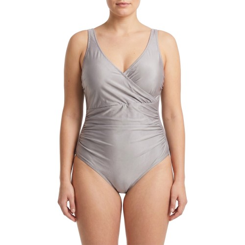 Γυναικείο ολόσωμο μαγιό metallic κρουαζέ γκρι