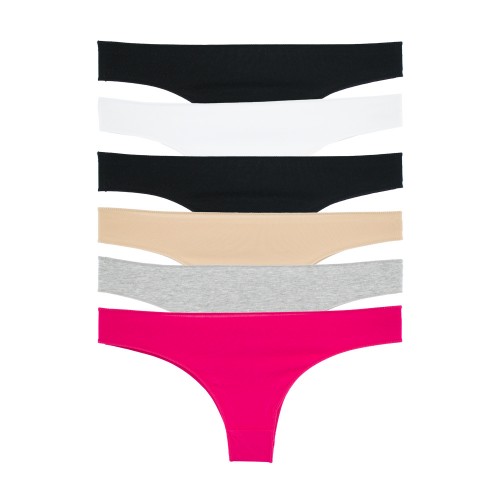 6 PACK βαμβακερά Brazilian slip με απαλές ραφές multicolour