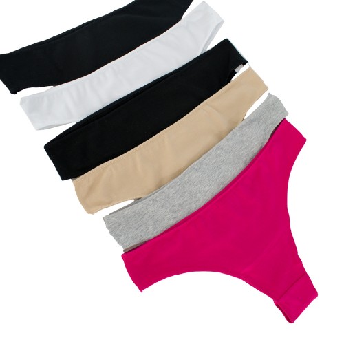 6 PACK βαμβακερά Brazilian slip με απαλές ραφές multicolour