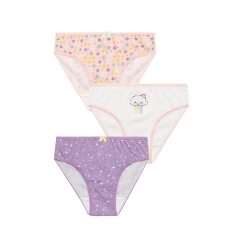 3 Pack Minervakia κοριτσίστικα κιλοτάκια Shiny Stars