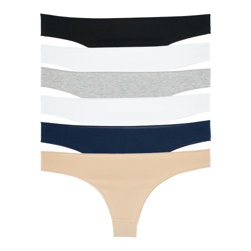 6 PACK βαμβακερά Brazilian slip με απαλές ραφές multicolour