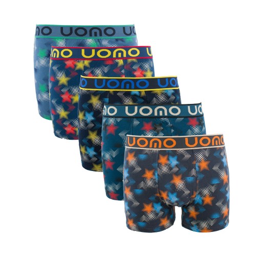 5 Pack Boxer UOMO Stars multicolour