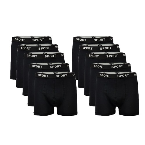 10 Pack Boxer Sport Onurel Μαύρα