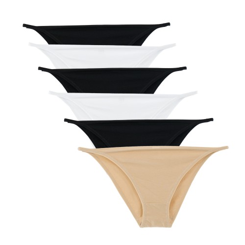 6 PACK βαμβακερά tanga slip multicolour