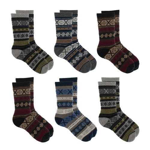6 Pack Ανδρικές μάλλινες κάλτσες Sweet Winter multicolour 