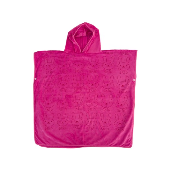 Κοριτσίστικη πετσέτα παραλίας-πόντσο (70*70) ροζ S22 