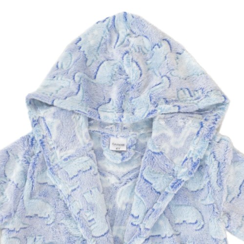 Dinosaurs Fleece παιδική ρόμπα μπλε W23