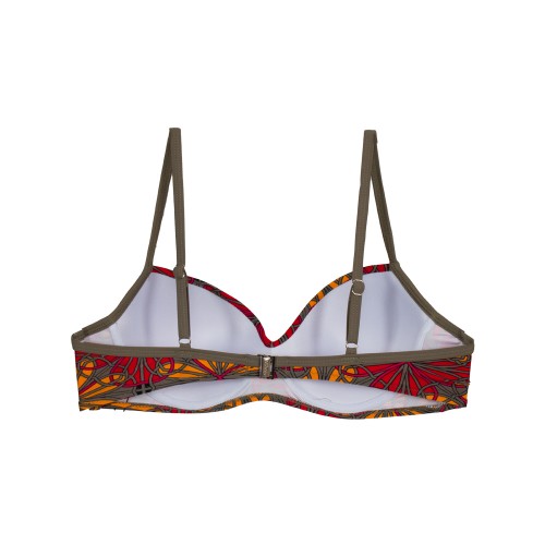 Classic μαγιό bikini balconette daisy γκρι-κόκκινο S23