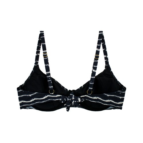 Γυναικείο μαγιό bikini με μπανέλα waves μαύρο S24