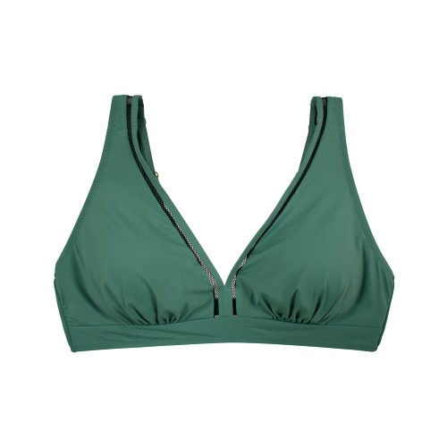 Γυναικείο μαγιό Classic bikini χωρίς μπανέλα πράσινο S24