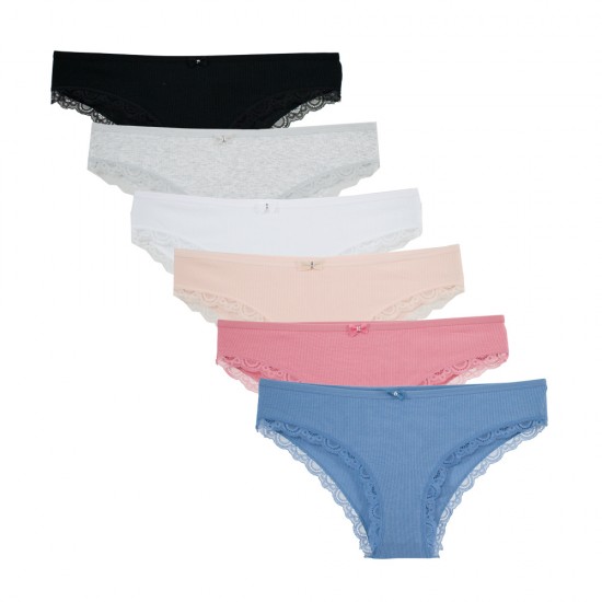 6 PACK Cotton 365 ριπ slip multicolour 