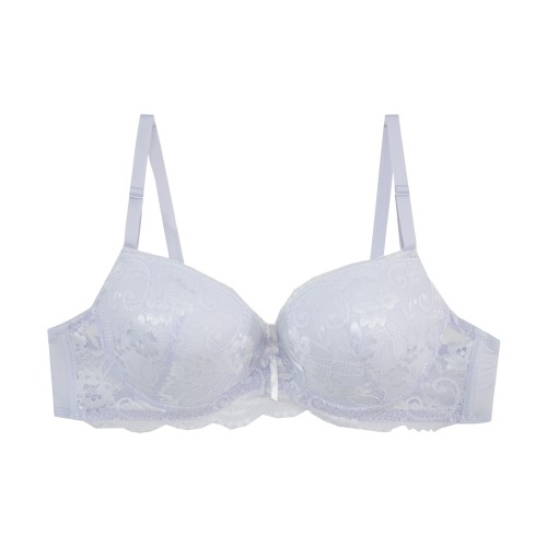 2 Pack Glamourgoddess δαντελένιο σουτιέν D Cup με μπανέλα λευκό - μπεζ