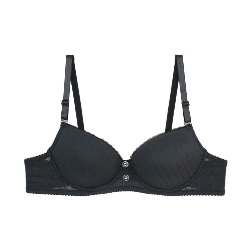 2 Pack ComfortChic σουτιέν Push Up B Cup με μπανέλα μαύρο μπεζ