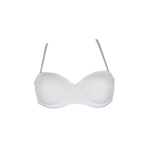 Strapless σουτιέν με αποσπώμενη ενίσχυση COTONELLA λευκό