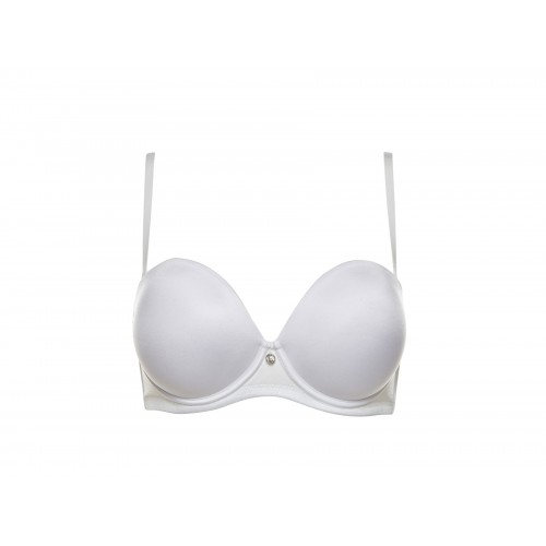 Double extra super push up Strapless σουτιέν (+2 sizes) Lormar λευκό.