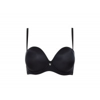 Double extra super push up Strapless σουτιέν (+2 sizes) Lormar μαύρο
