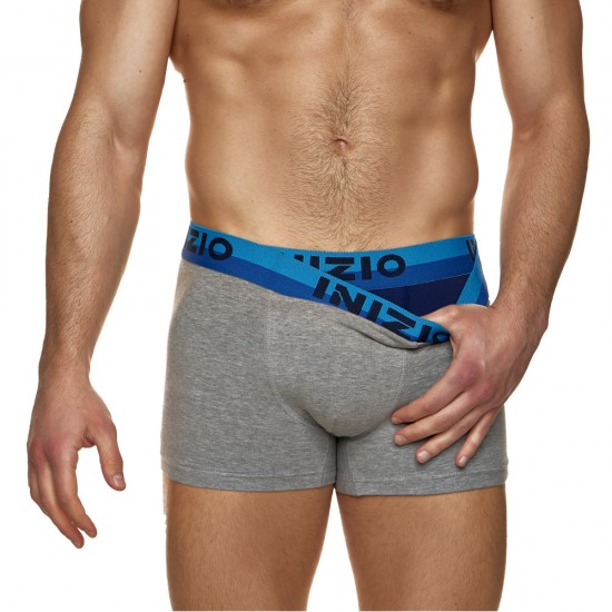 2 Pack Boxer INIZIO με ματ λάστιχο γκρι/μπλε